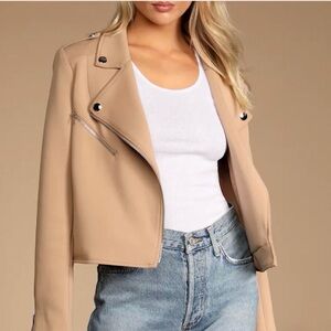 Lulu's Taupe Moto Jacket